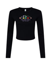 Mermaid Embroidered Micro Rib Long Sleeved Tee