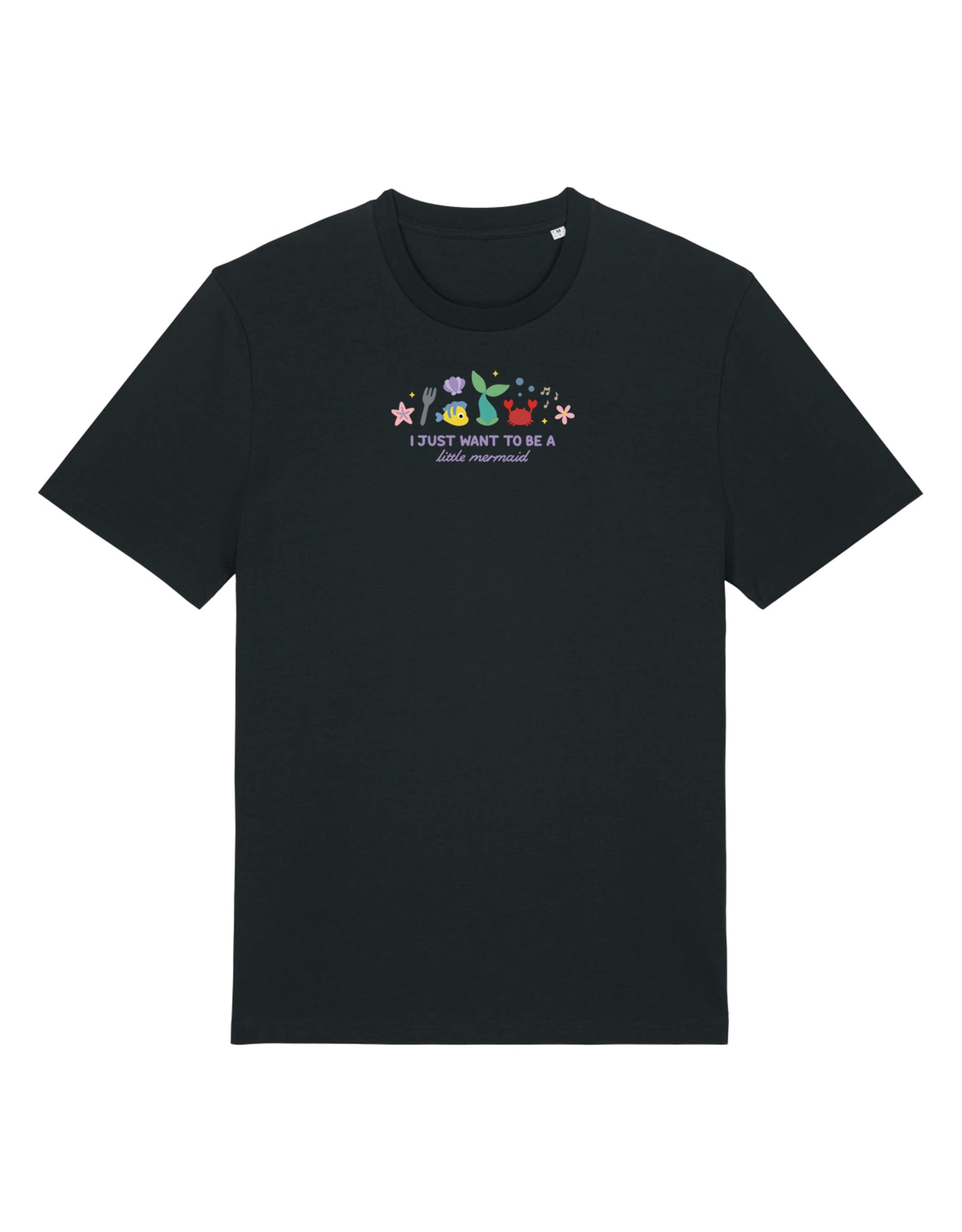 Mermaid Embroidered Organic Cotton T-Shirt