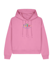 Mermaid Embroidered Boxy Organic Cotton Hoodie