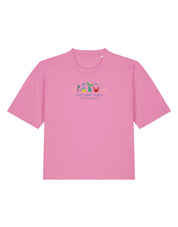 Mermaid Embroidered Boxy Organic Cotton Tee