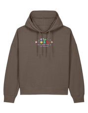 Mermaid Embroidered Boxy Organic Cotton Hoodie