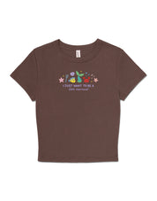 Mermaid Embroidered Micro Rib Baby Tee