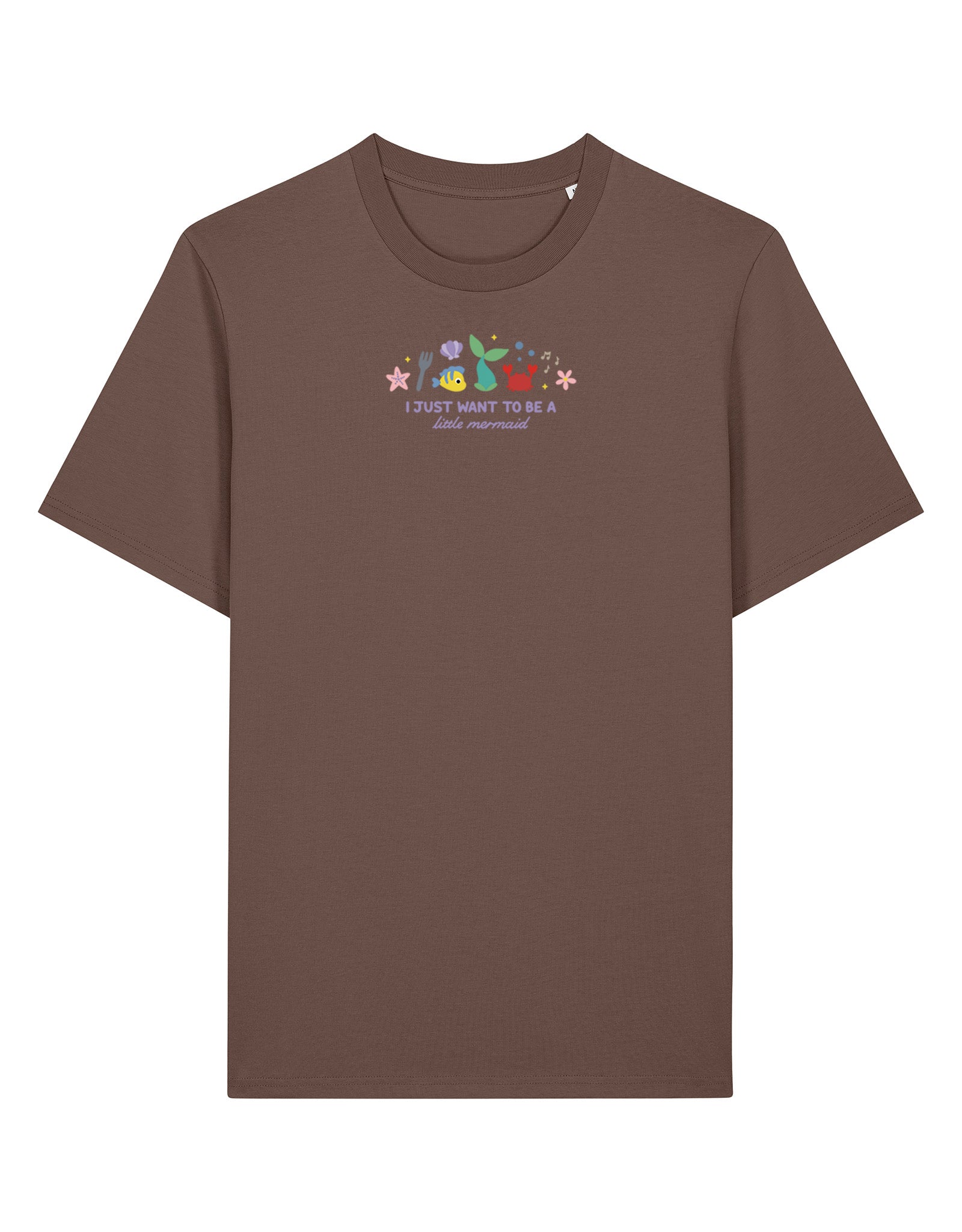 Mermaid Embroidered Organic Cotton T-Shirt