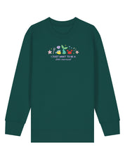Mermaid Embroidered Organic Cotton Childrens Sweatshirt