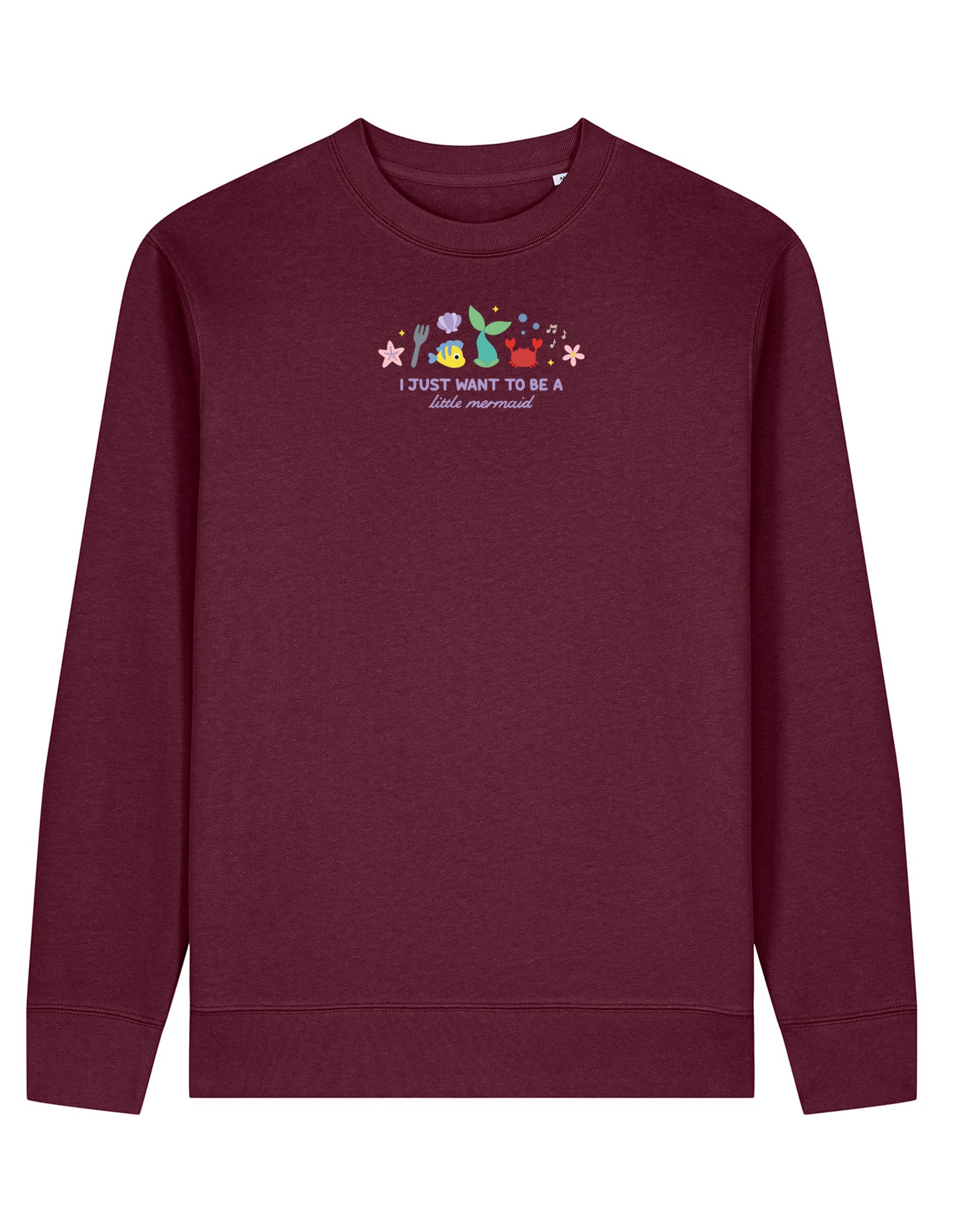 Mermaid Embroidered Organic Cotton Sweatshirt