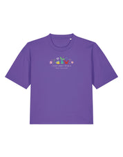Mermaid Embroidered Boxy Organic Cotton Tee