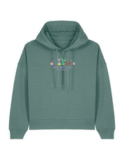 Mermaid Embroidered Boxy Organic Cotton Hoodie