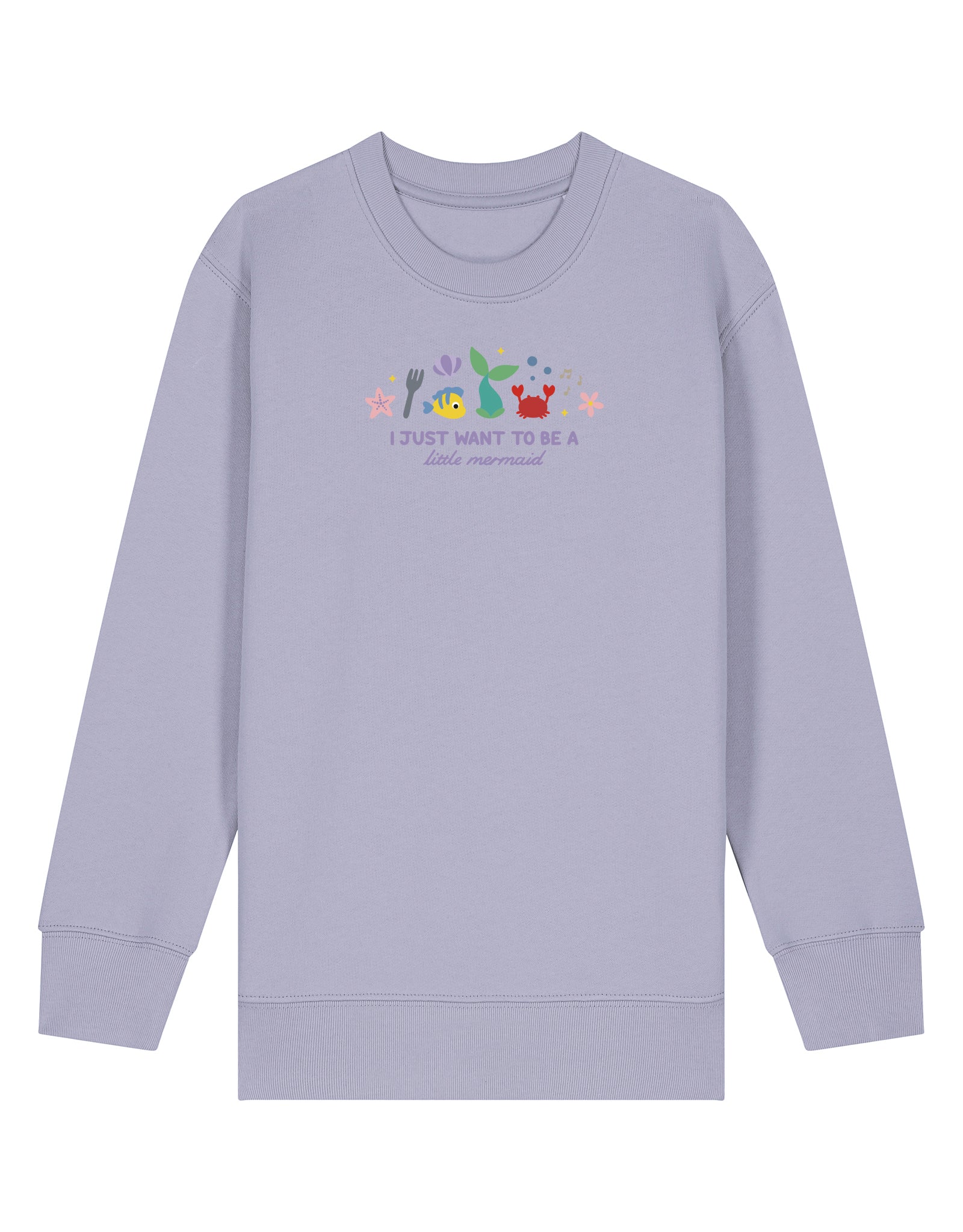 Mermaid Embroidered Organic Cotton Childrens Sweatshirt
