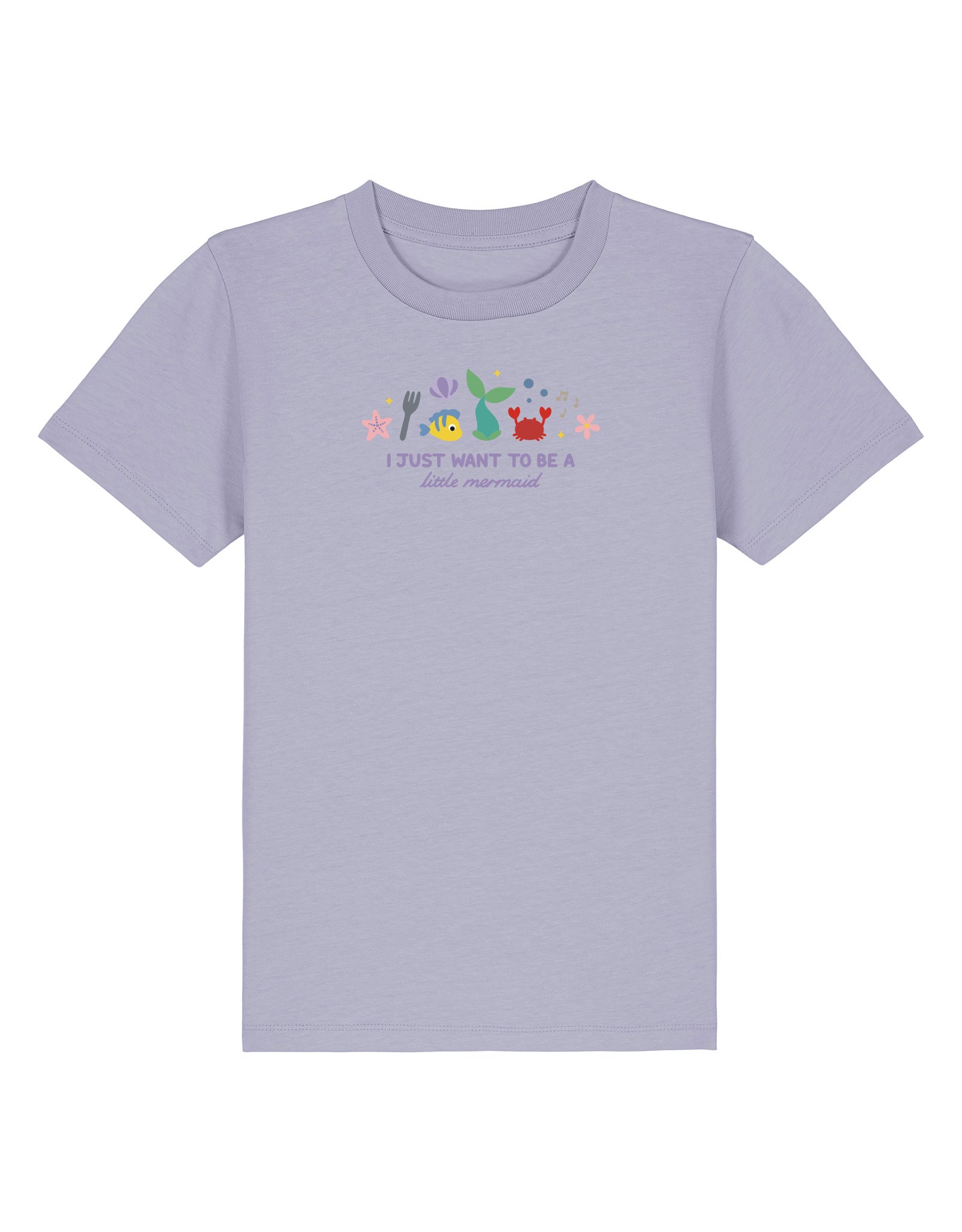 Mermaid Embroidered Organic Cotton Childrens T-Shirt