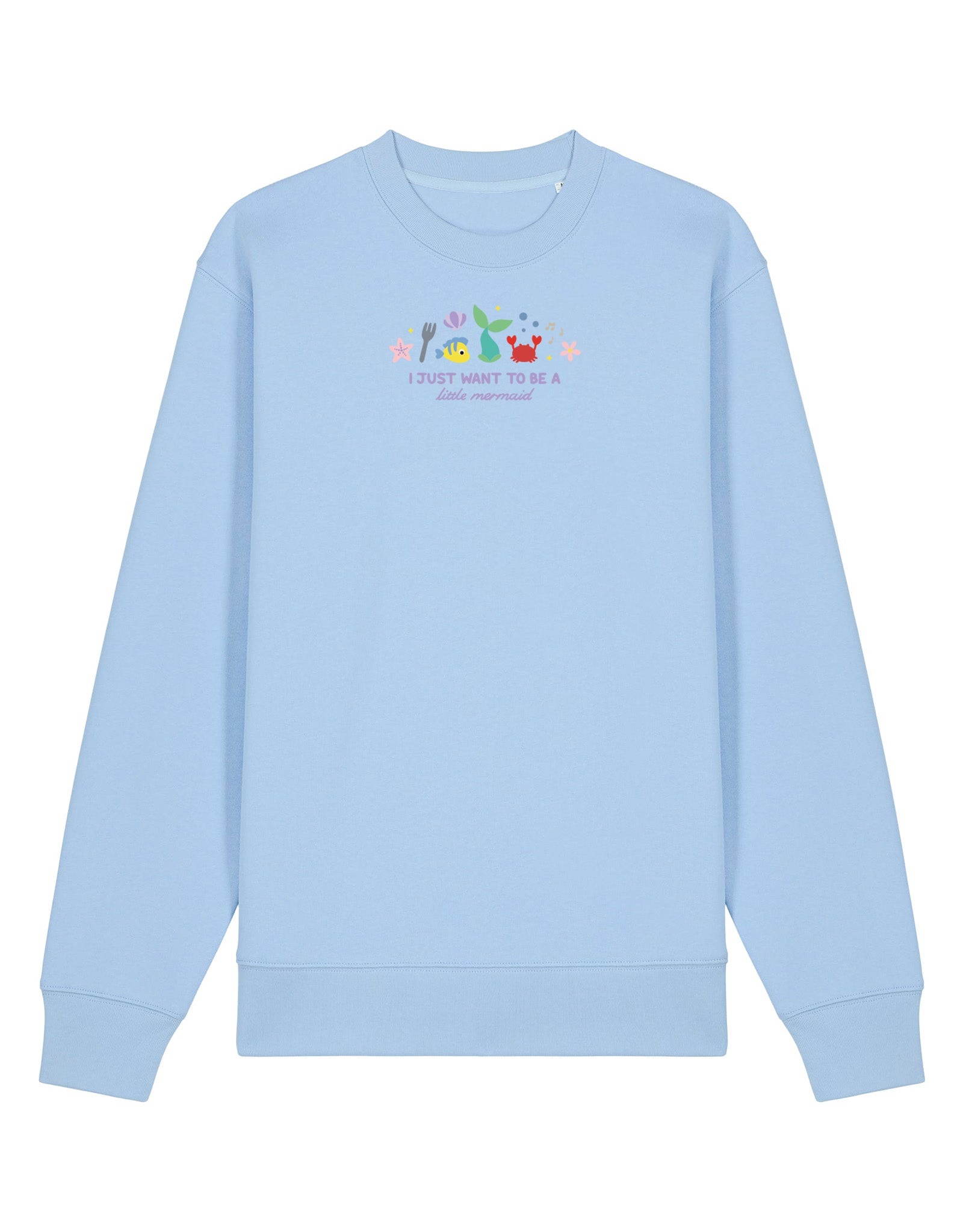 Mermaid Embroidered Organic Cotton Sweatshirt