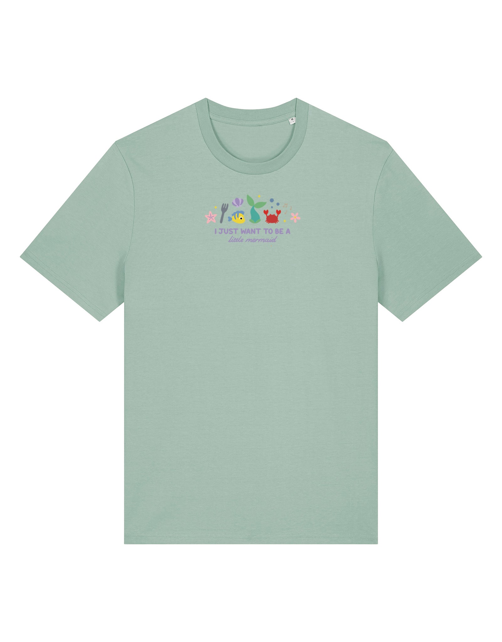 Mermaid Embroidered Organic Cotton T-Shirt