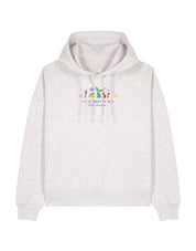 Mermaid Embroidered Boxy Organic Cotton Hoodie