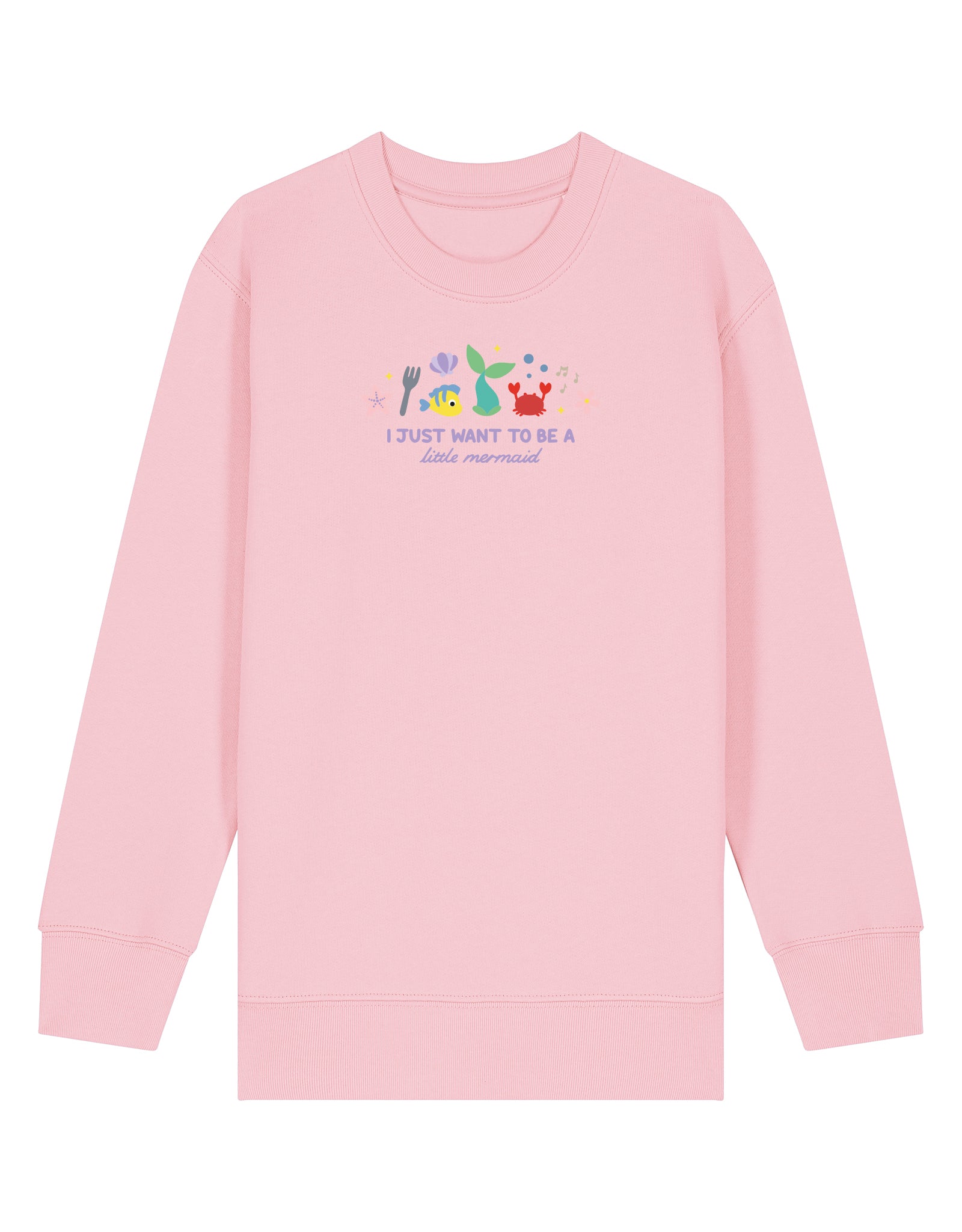 Mermaid Embroidered Organic Cotton Childrens Sweatshirt