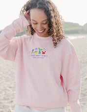Mermaid Embroidered Organic Cotton Sweatshirt