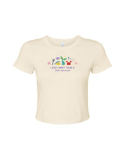 Mermaid Embroidered Micro Rib Baby Tee