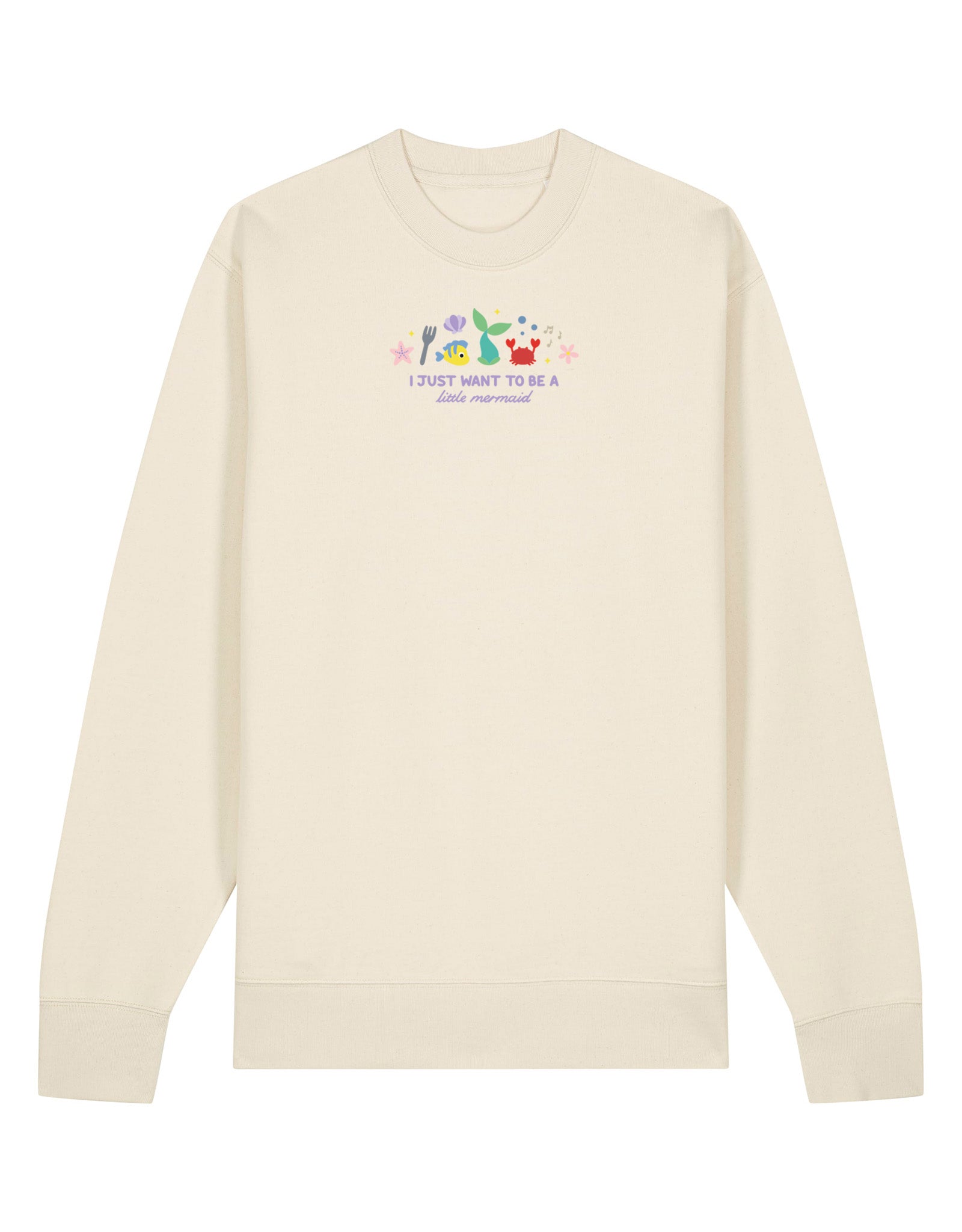 Mermaid Embroidered Organic Cotton Sweatshirt