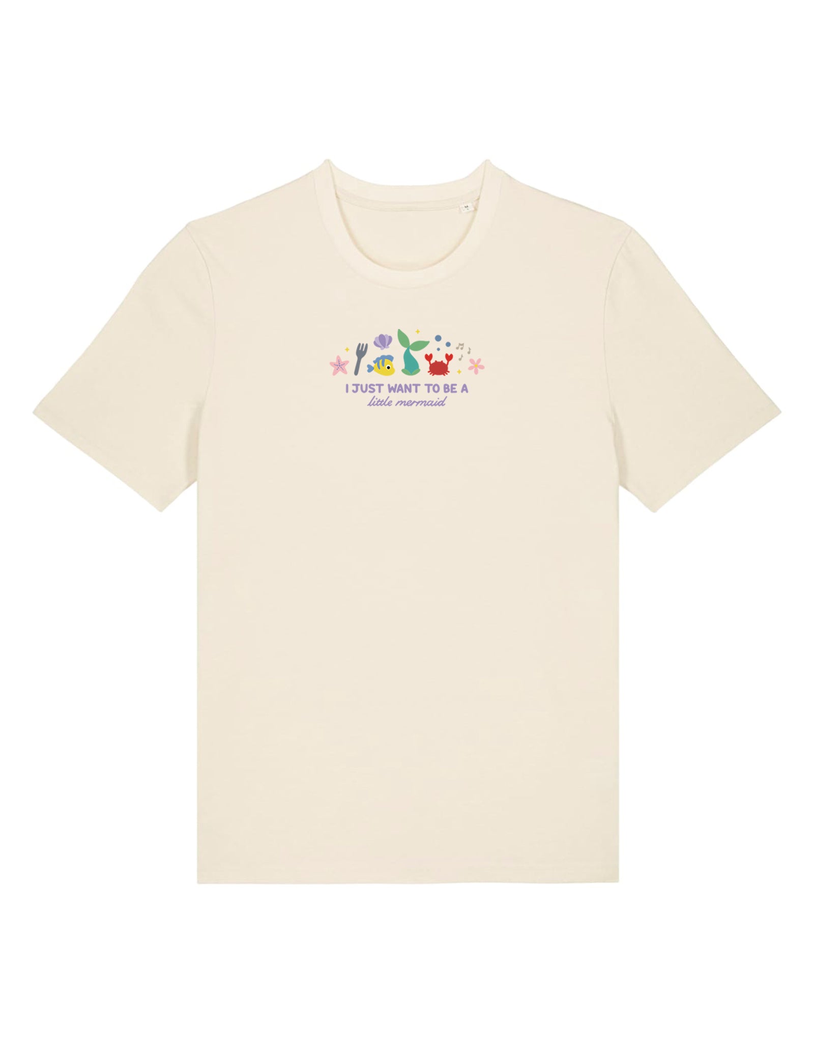 Mermaid Embroidered Organic Cotton T-Shirt