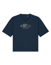 Mermaid Embroidered Boxy Organic Cotton Tee