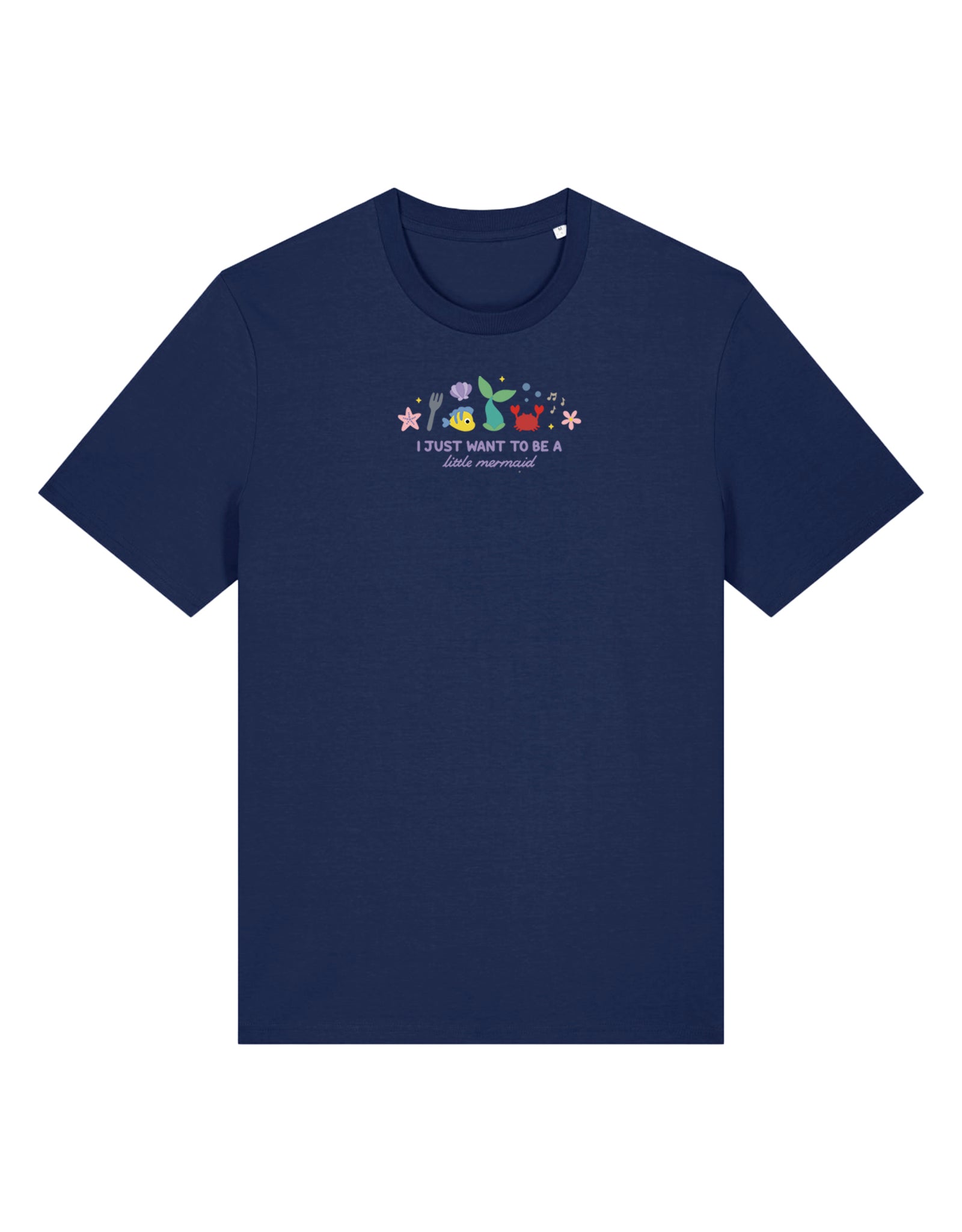 Mermaid Embroidered Organic Cotton T-Shirt