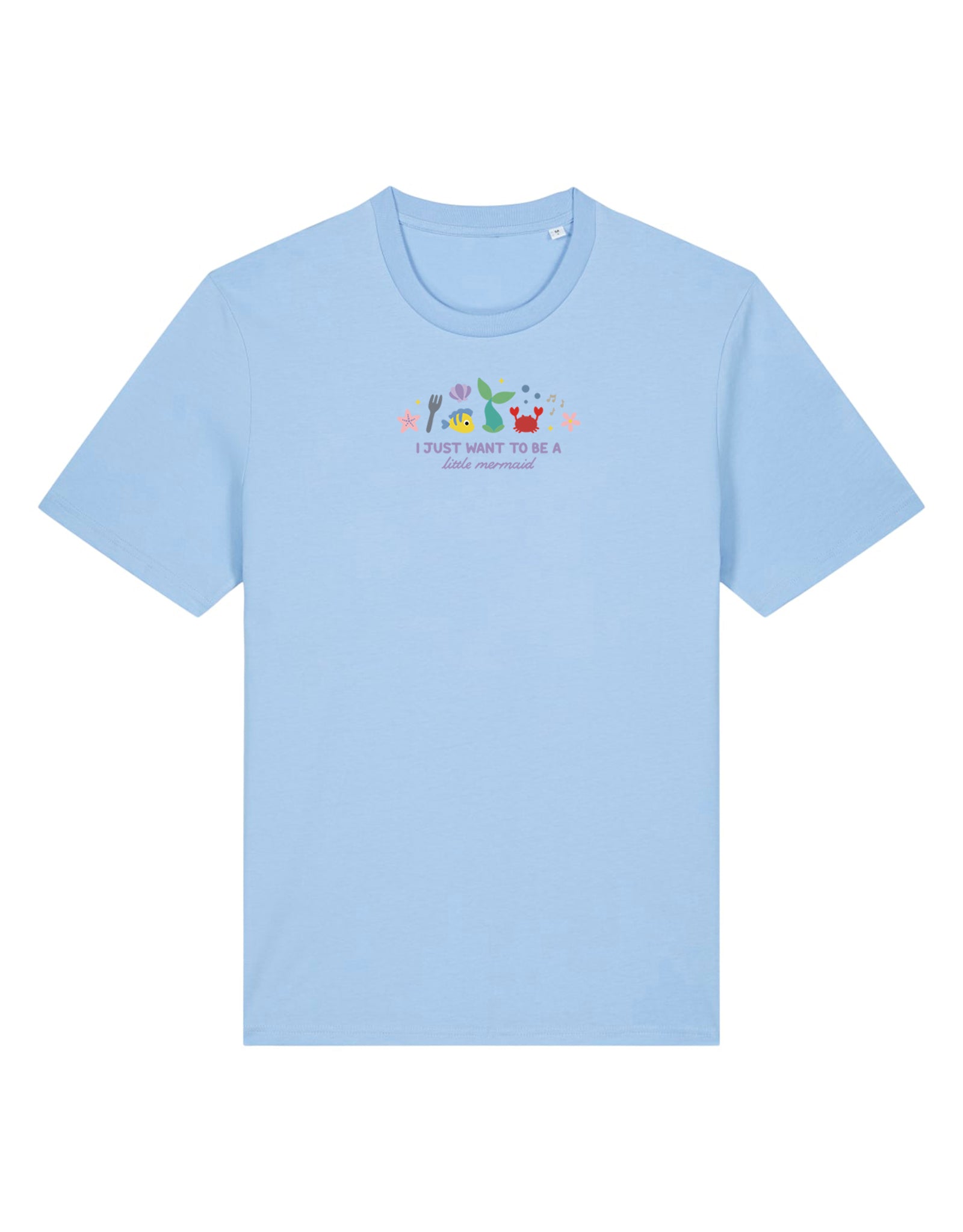 Mermaid Embroidered Organic Cotton T-Shirt