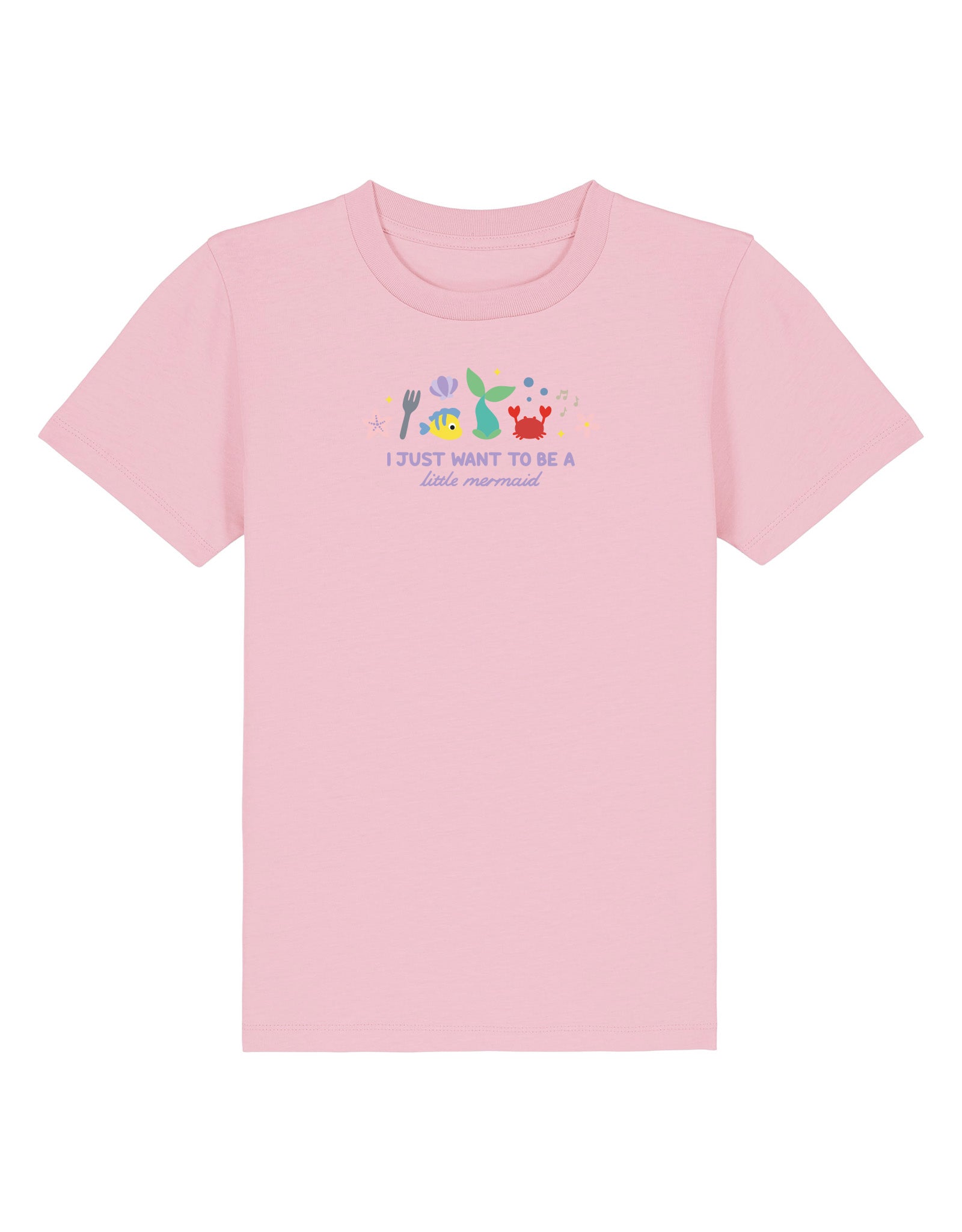 Mermaid Embroidered Organic Cotton Childrens T-Shirt