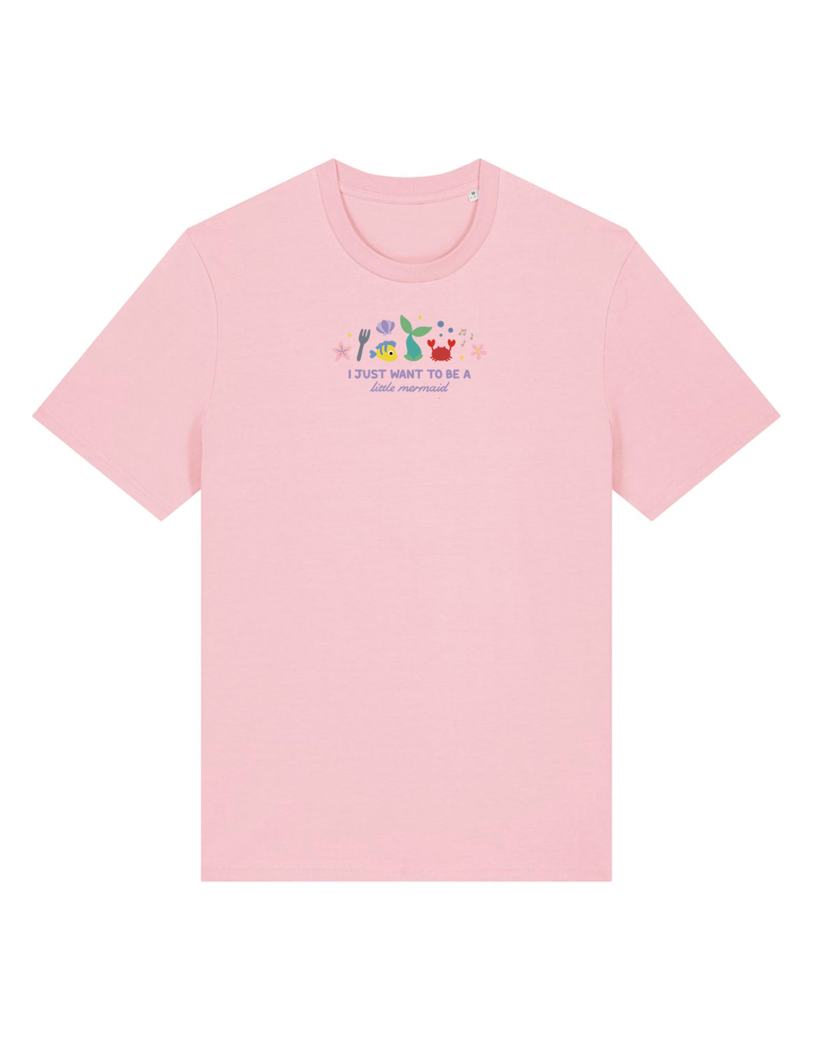 Mermaid Embroidered Organic Cotton T-Shirt