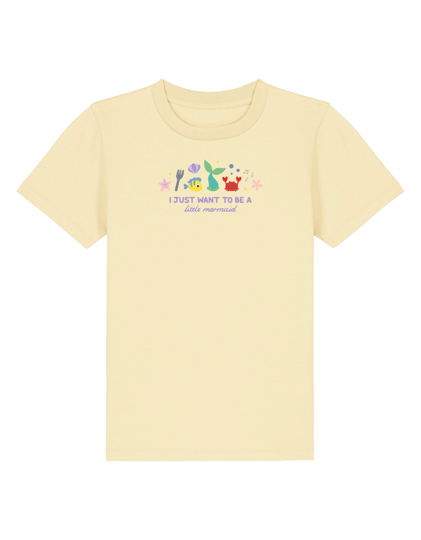 Mermaid Embroidered Organic Cotton Childrens T-Shirt