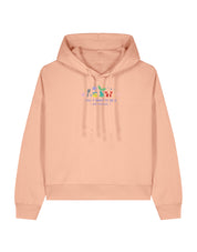 Mermaid Embroidered Boxy Organic Cotton Hoodie