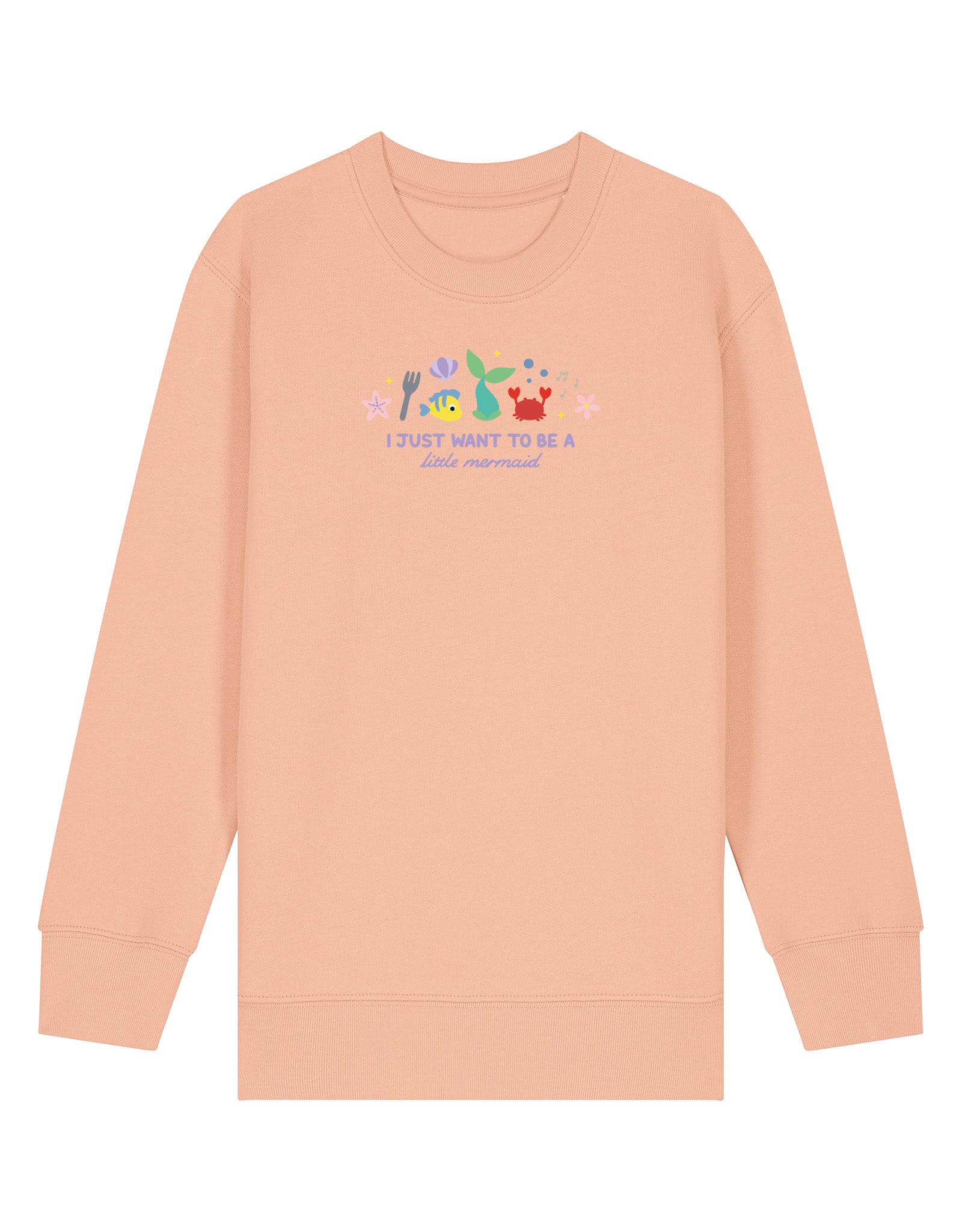 Mermaid Embroidered Organic Cotton Childrens Sweatshirt