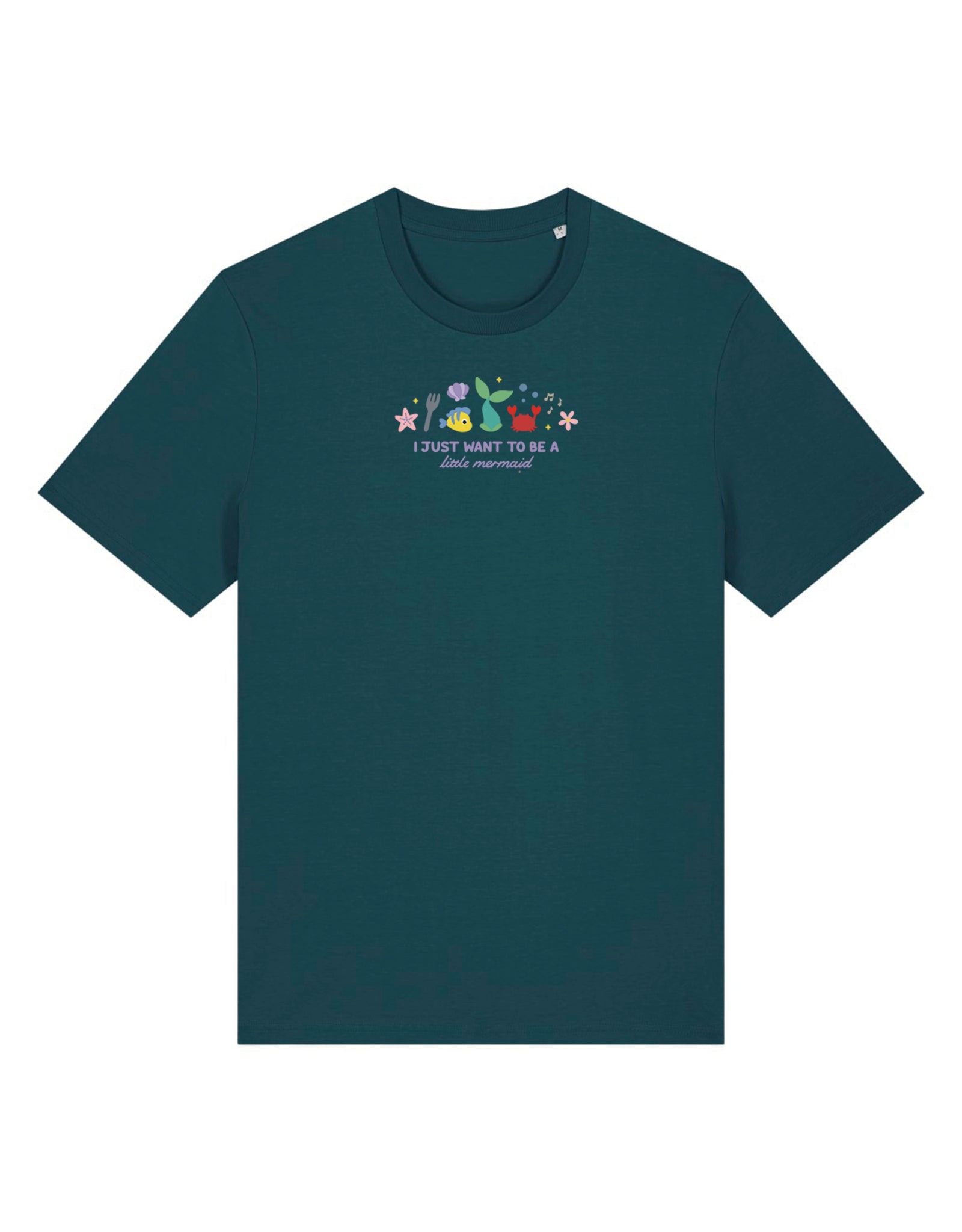 Mermaid Embroidered Organic Cotton T-Shirt