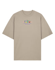Mermaid Embroidered Oversized Organic Cotton Tee