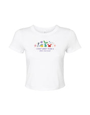 Mermaid Embroidered Micro Rib Baby Tee