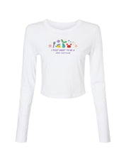 Mermaid Embroidered Micro Rib Long Sleeved Tee