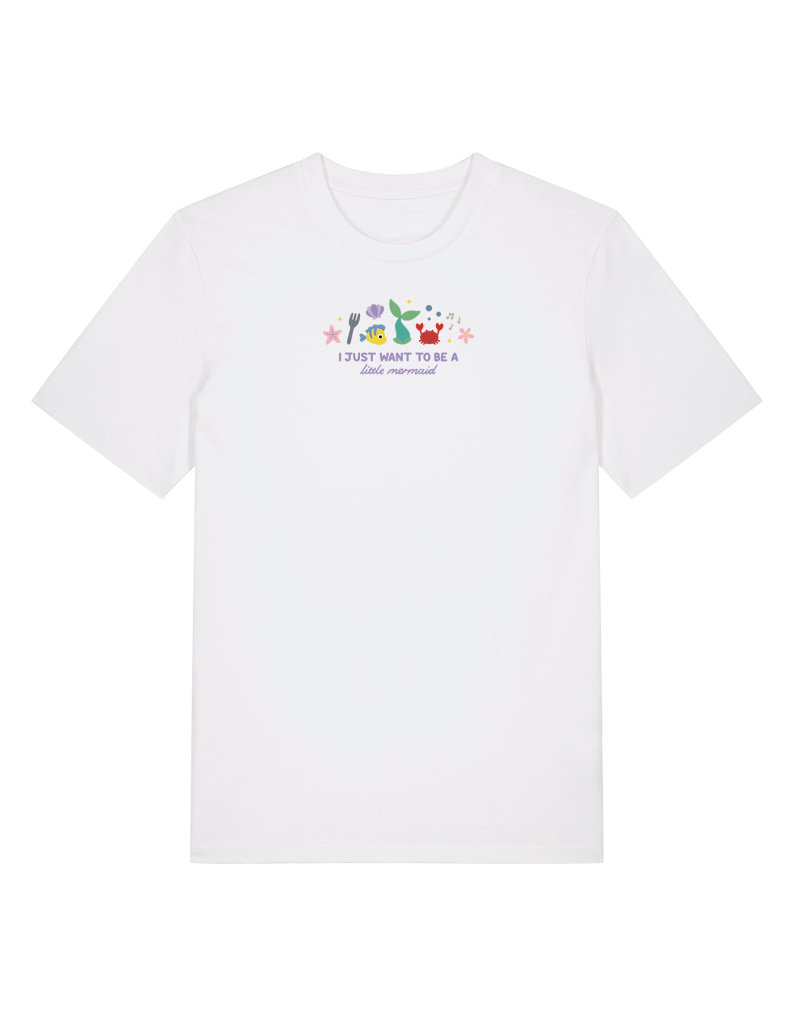 Mermaid Embroidered Organic Cotton T-Shirt