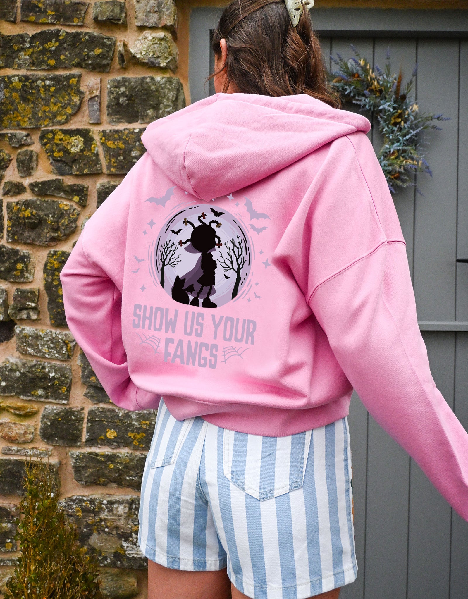 Mona Printed Boxy Organic Cotton Zip Hoodie
