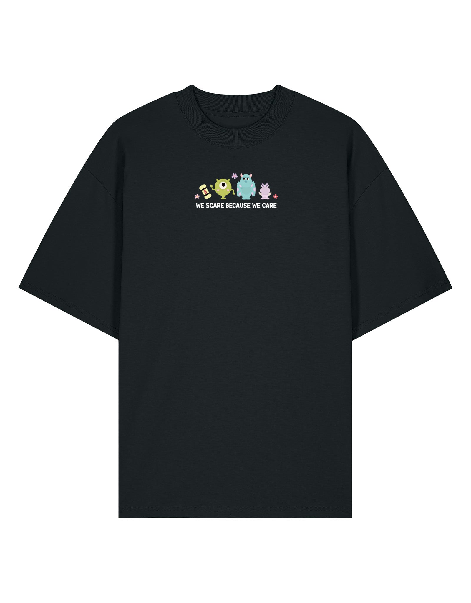Monsters Inspired Embroidered Oversized Organic Cotton Tee