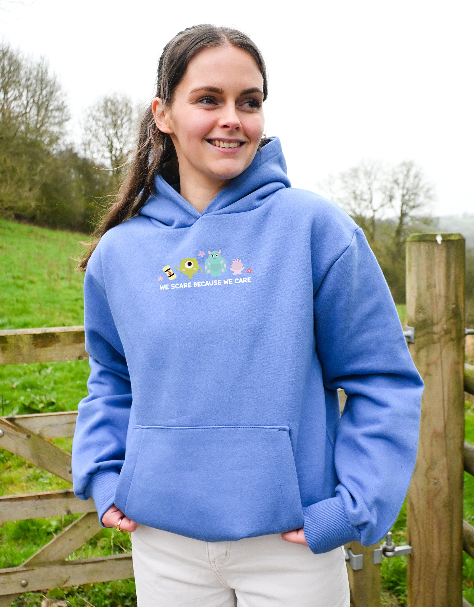 Monsters Inspired Embroidered Heavyweight Cotton Hoodie