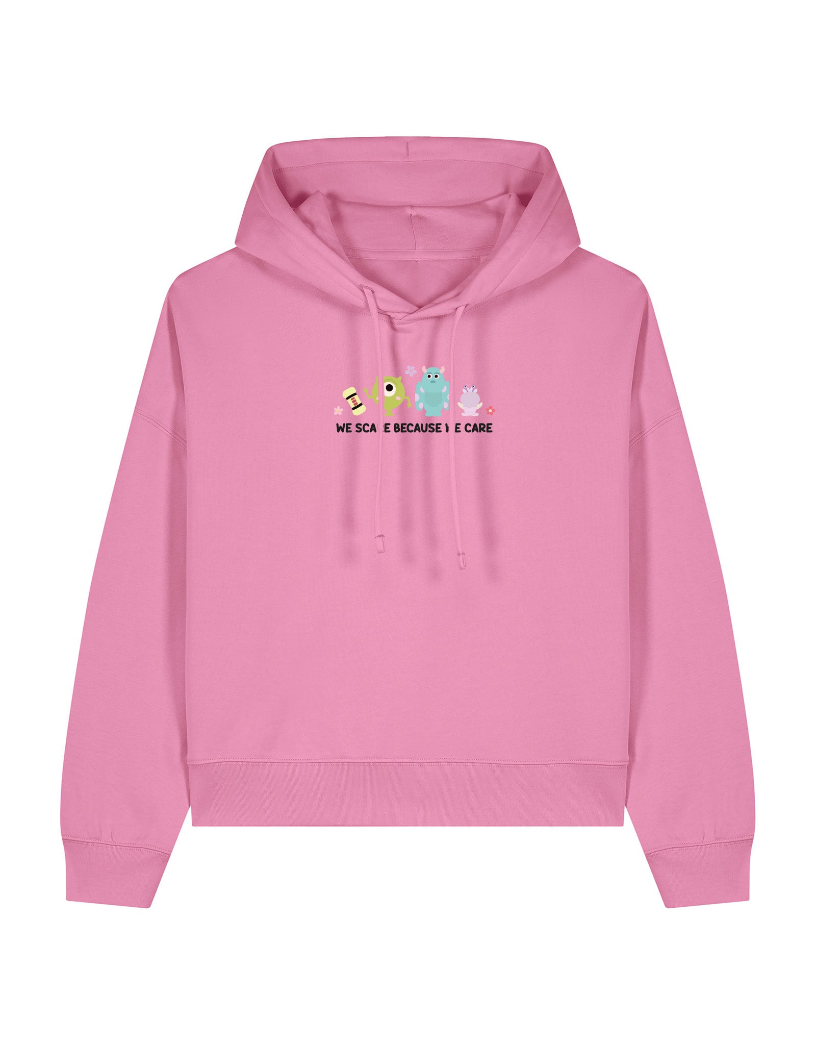 Monsters Inspired Embroidered Boxy Organic Cotton Hoodie