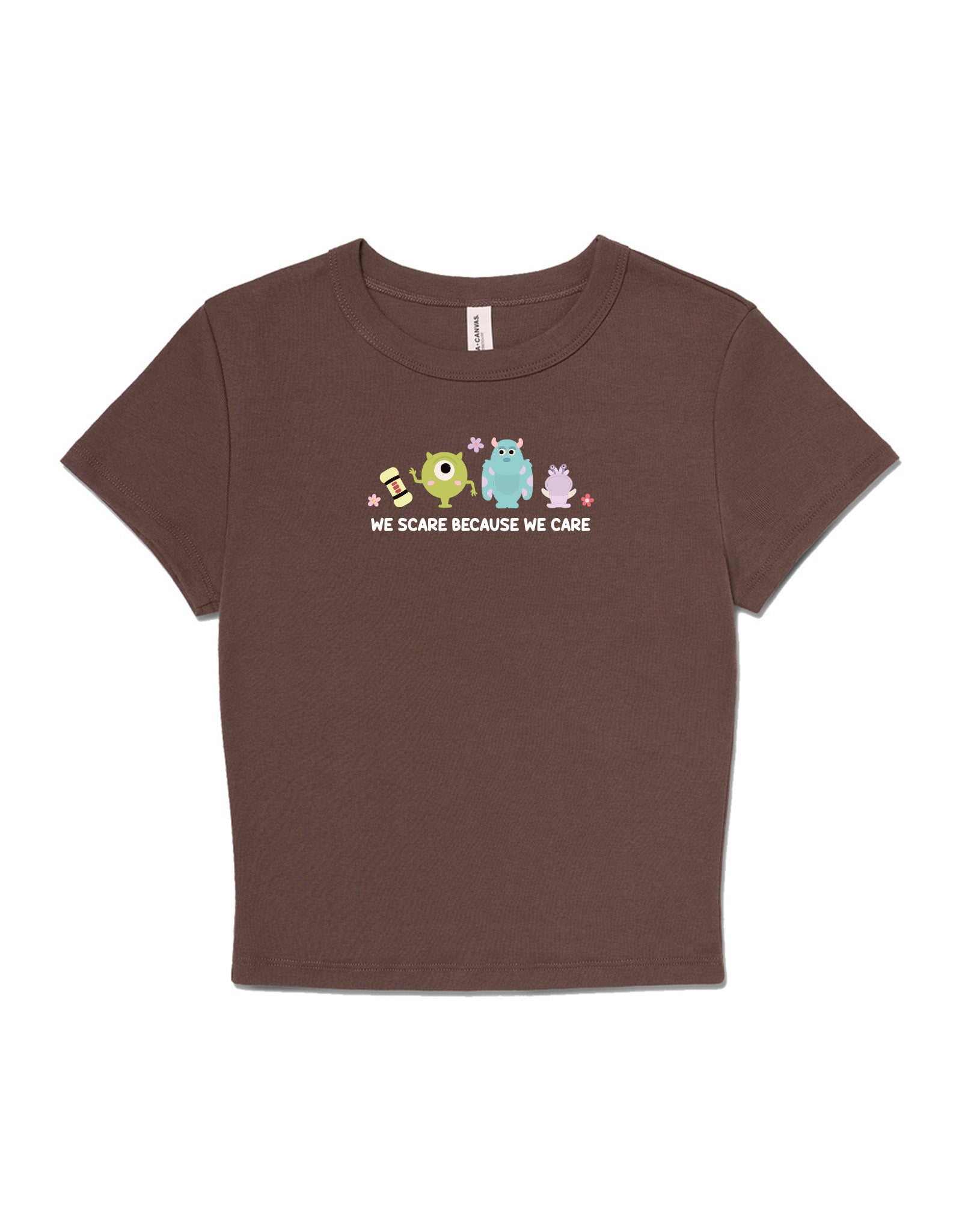 Monsters Inspired Embroidered Micro Rib Baby Tee