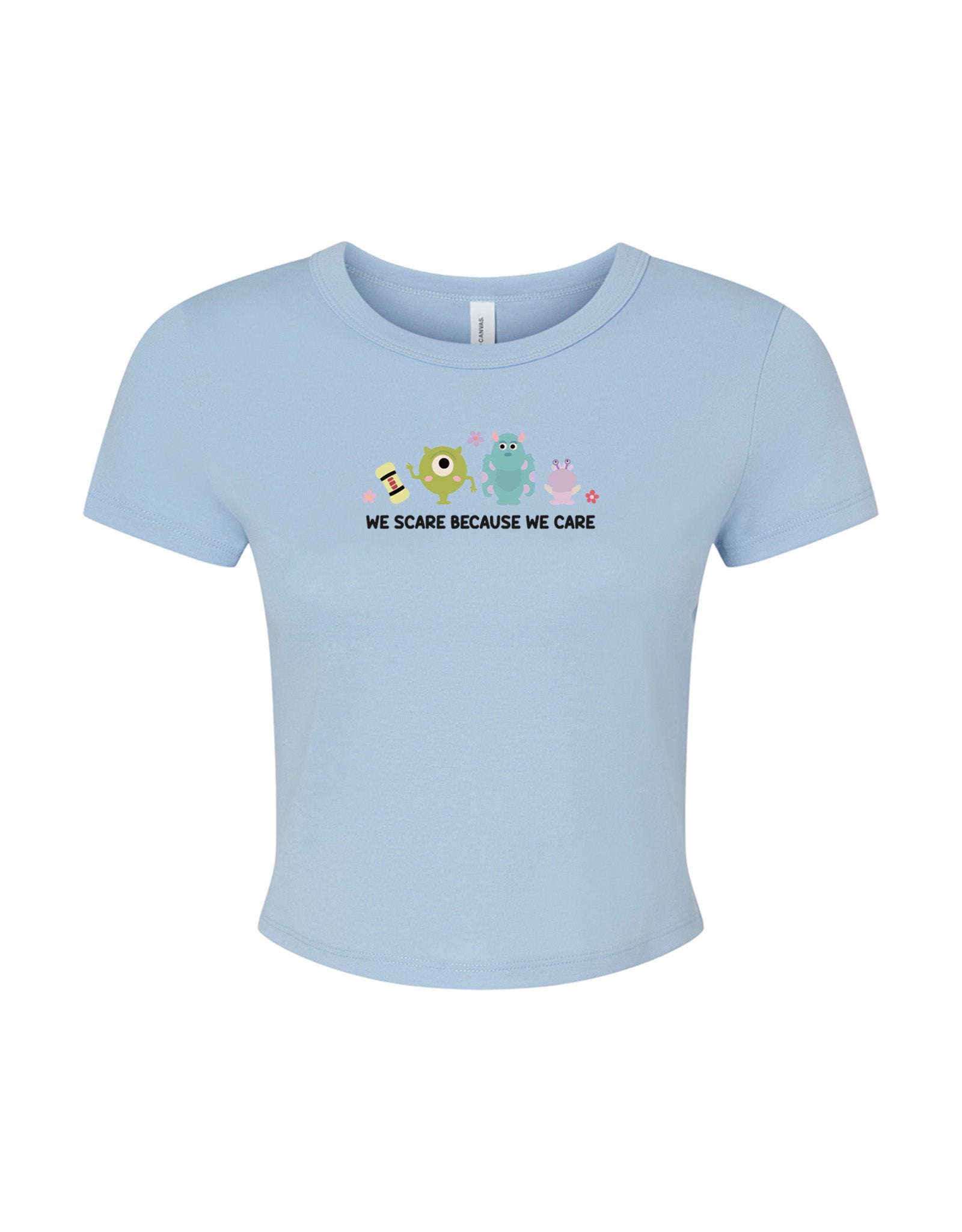 Monsters Inspired Embroidered Micro Rib Baby Tee