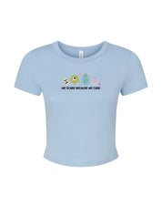 Monsters Inspired Embroidered Micro Rib Baby Tee