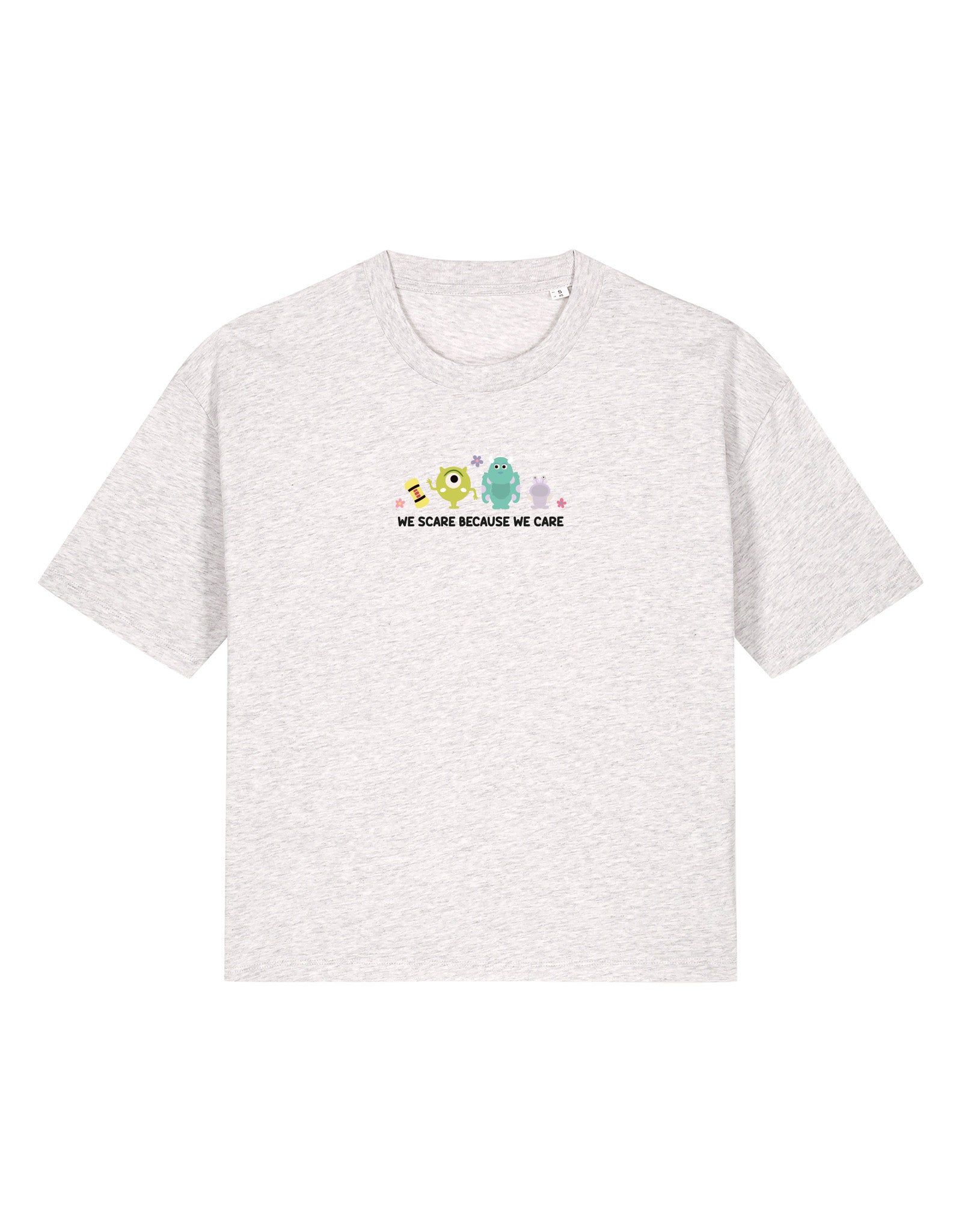 Monsters Embroidered Boxy Organic Cotton Tee