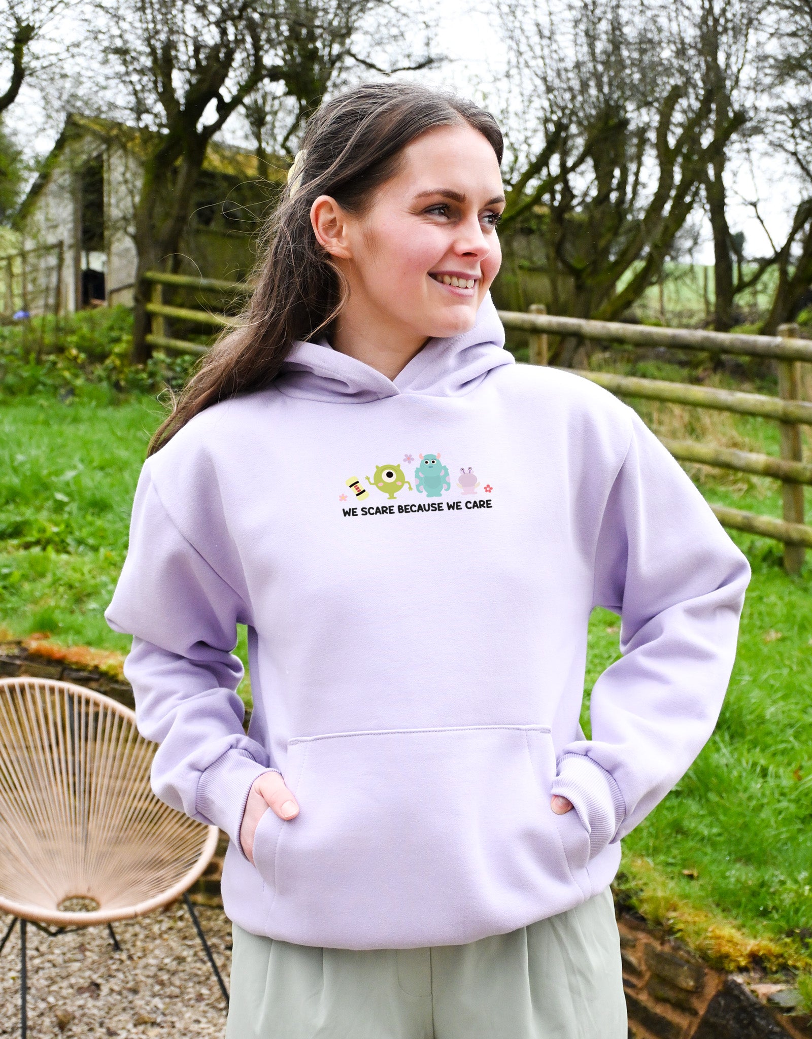 Monsters Inspired Embroidered Heavyweight Cotton Hoodie