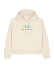Monsters Inspired Embroidered Boxy Organic Cotton Hoodie