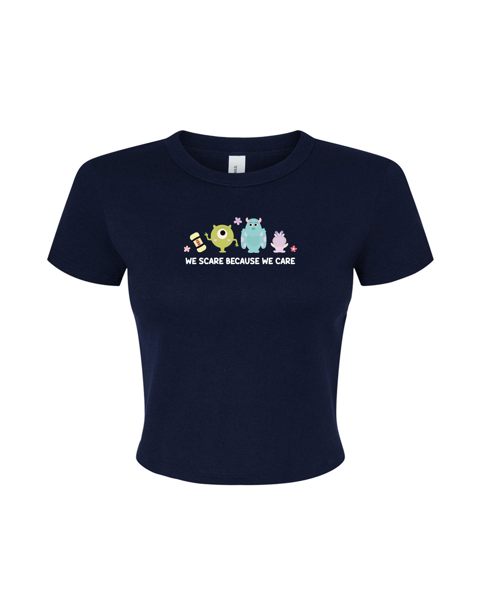 Monsters Inspired Embroidered Micro Rib Baby Tee