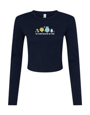 Monsters Inspired Embroidered Micro Rib Long Sleeved Tee