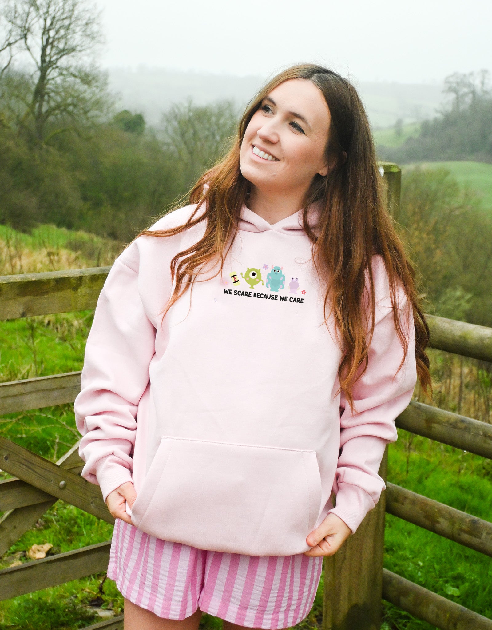 Monsters Inspired Embroidered Heavyweight Cotton Hoodie