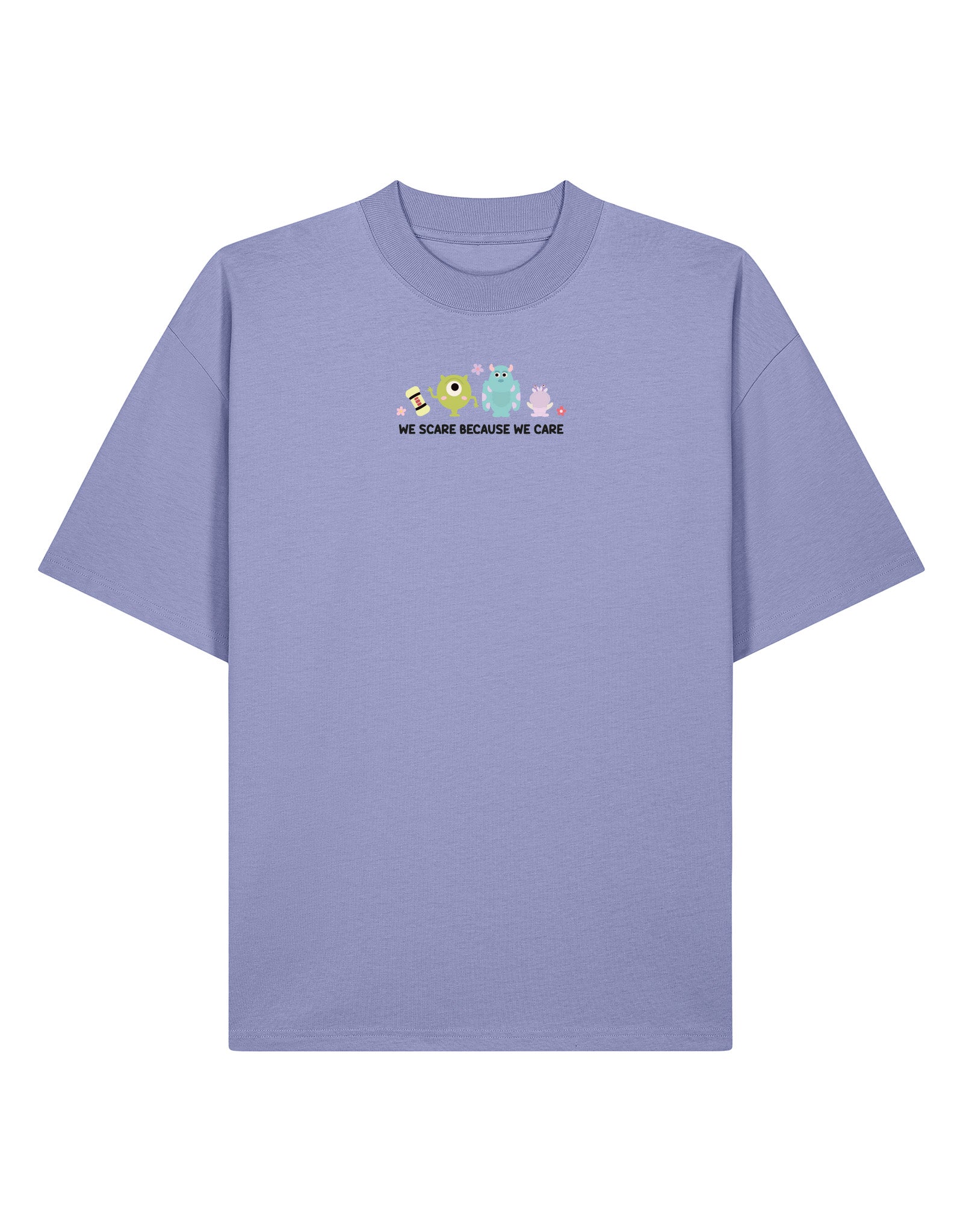 Monsters Inspired Embroidered Oversized Organic Cotton Tee