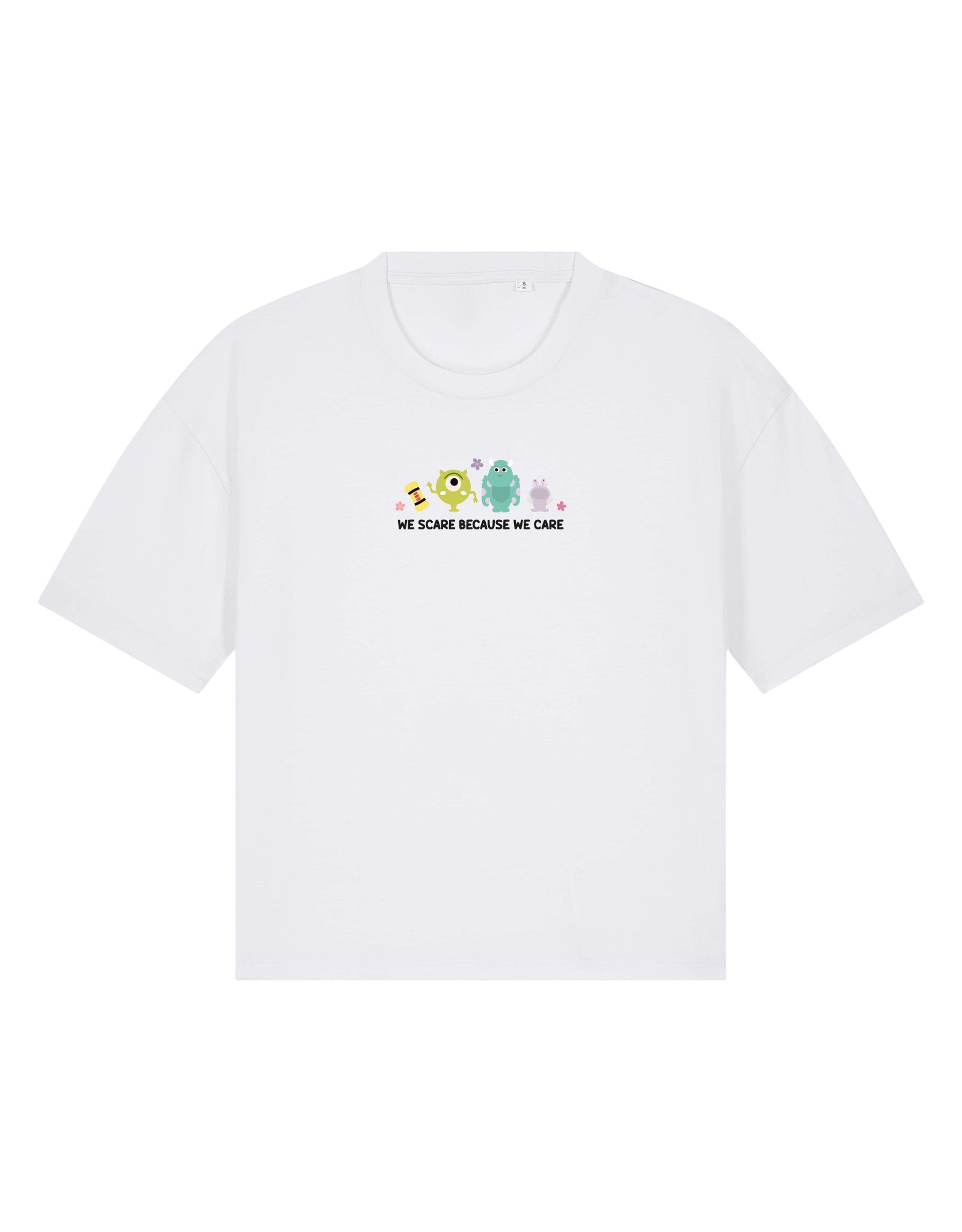 Monsters Embroidered Boxy Organic Cotton Tee