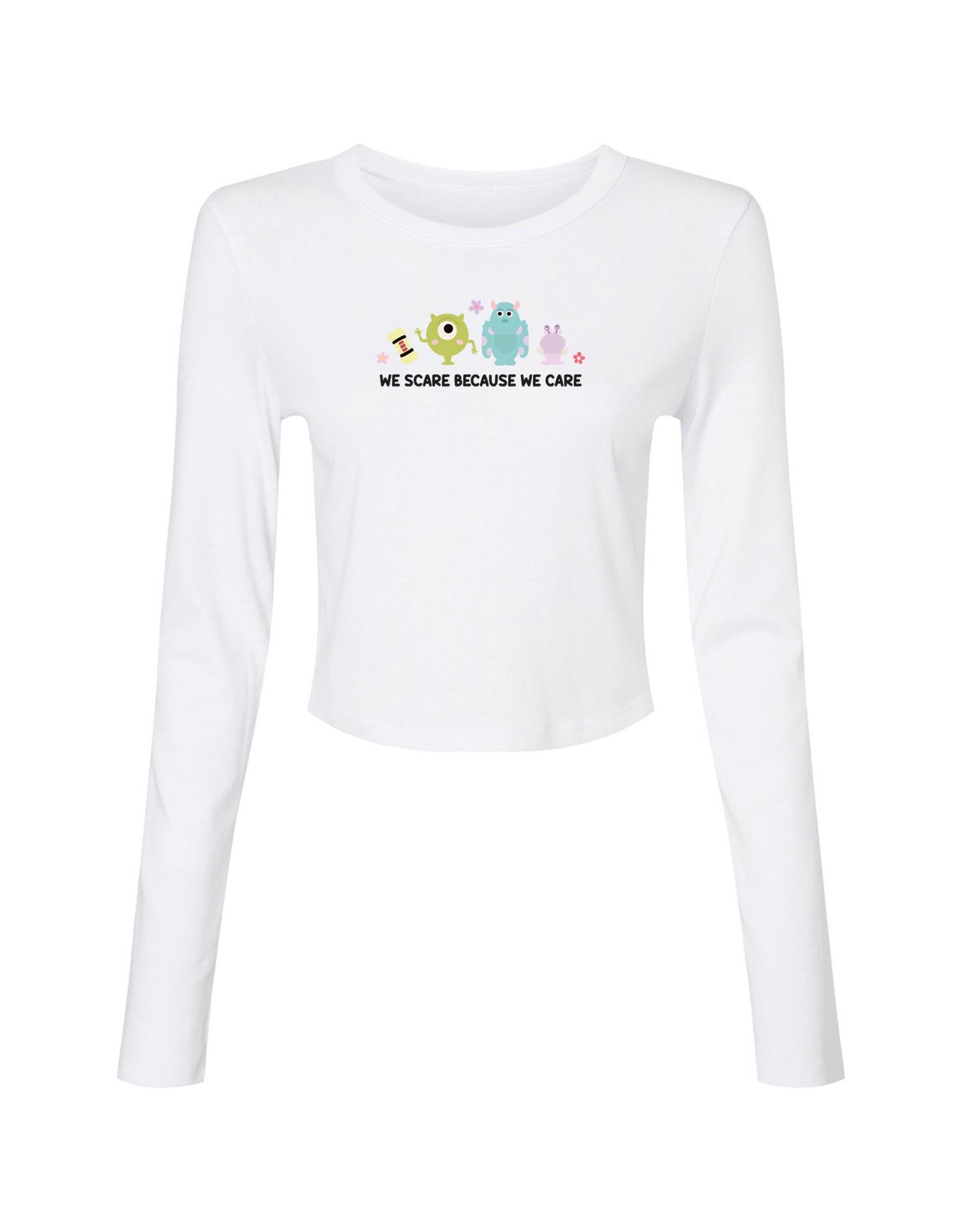 Monsters Inspired Embroidered Micro Rib Long Sleeved Tee